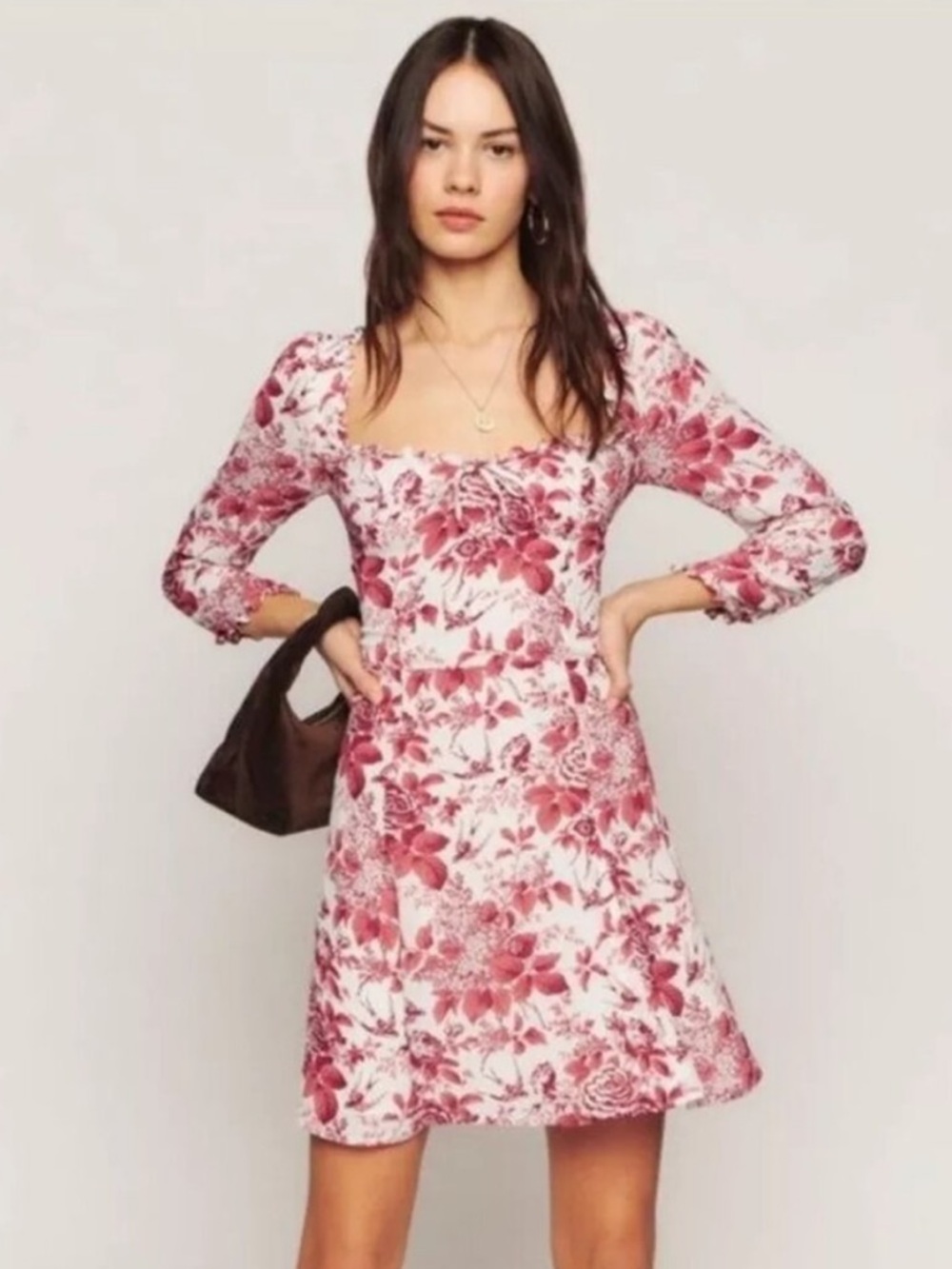 Reformation Remi Mini Dress Toile De Jouy Size 2